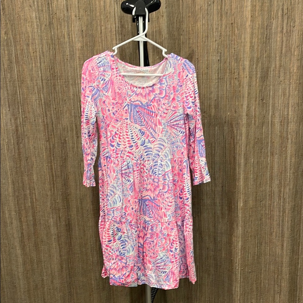 Pink and Purple Patterned Dress